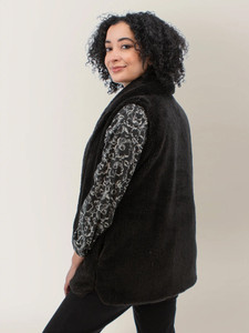 Cozy Open Front Vest studio back