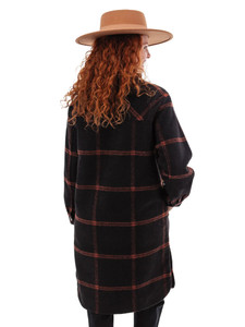 North Wind Plaid Car Coat back