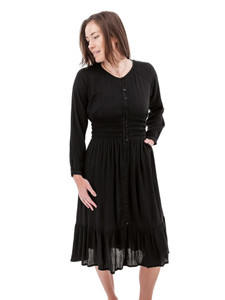Autumn Smocked Midi Dress studio alt 1