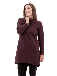 Weekend Mock Neck Fleece Dress studio