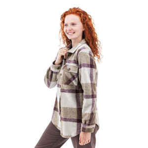 Stevi Plaid Shirt Jacket studio alt 1