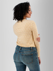 Tia Waffle Knit Floral Top studio back
