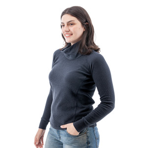 Cyndi Waffle Knit Cowl Neck studio alt 1