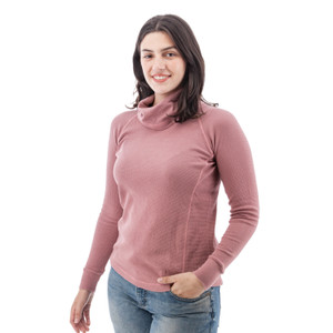 Cyndi Waffle Knit Cowl Neck studio alt 1
