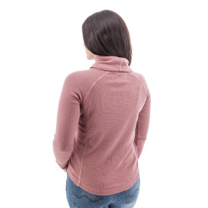 Cyndi Waffle Knit Cowl Neck studio back