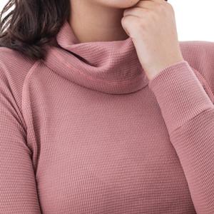 Cyndi Waffle Knit Cowl Neck studio alt 2
