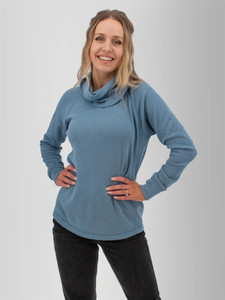 Cyndi Waffle Knit Cowl Neck studio