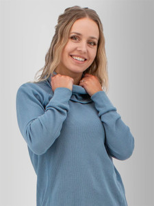 Cyndi Waffle Knit Cowl Neck studio alt2