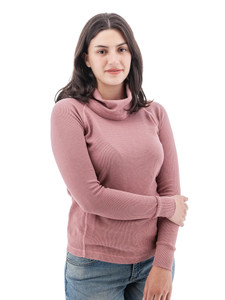 Cyndi Waffle Knit Cowl Neck studio