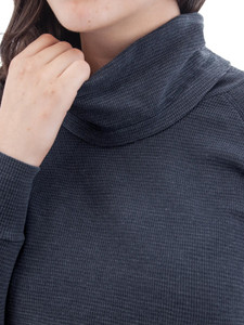 Cyndi Waffle Knit Cowl Neck studio alt 2