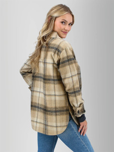 Joni Boyfriend Plaid Shirt Jacket studio alt1