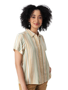 Jacey Spread Collar Top Ceramic alt 1