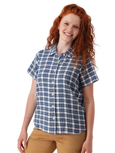 Jacey Spread Collar Top Indigo Dark Blue alt 1