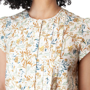 Pippin Pintuck Top Jadeite Green all over print detail