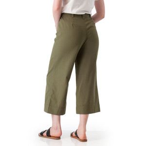 Harris Cotton Ripstop Wide Leg Pant Four Leaf Clover Green back