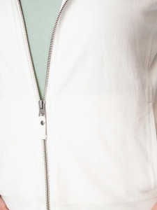 Inola Zip Up Hoodie White detail