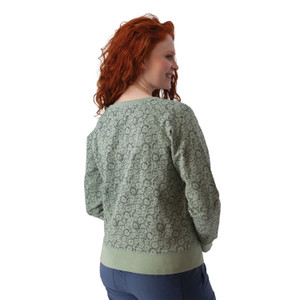 Inola Raglan Sleeve Printed Sweatshirt Jadeite Green back