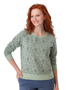 Inola Raglan Sleeve Printed Sweatshirt Jadeite Green