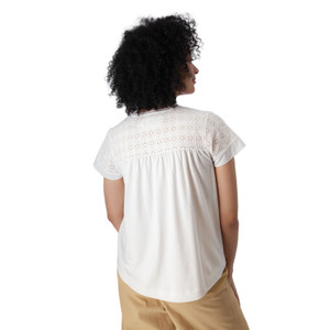 Ansley Eyelet Top White back