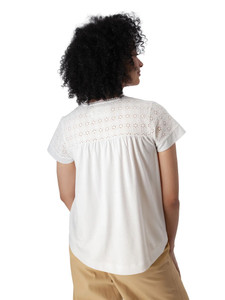 Ansley Eyelet Top White back
