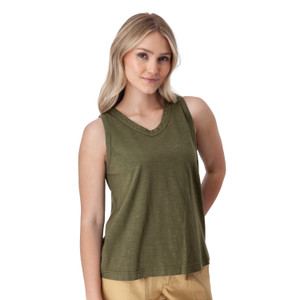 Finley V-Neck Tank Top Four Leaf Clover Green