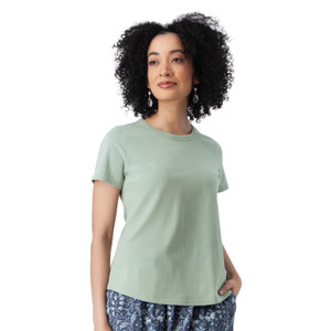 Basis Solid Organic Cotton T-Shirt Jadeite Green
