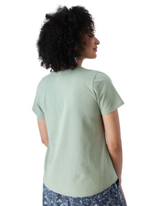 Basis Solid Organic Cotton T-Shirt Jadeite Green back
