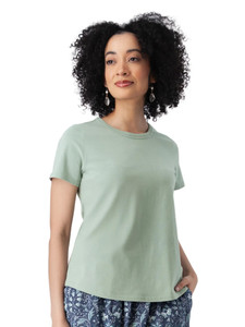 Basis Solid Organic Cotton T-Shirt Jadeite Green