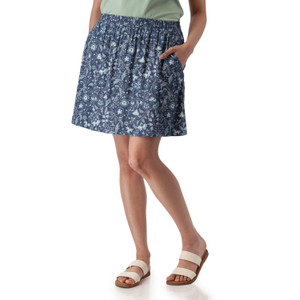 Kassie Pull-On Printed Skirt Vintage Indigo Blue