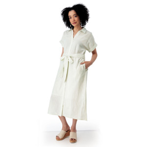 Elowyn Dolman Midi Shirtdress Green alt 1