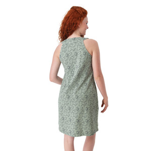 Bellamy Printed French Terry Dress Jadeite Green back