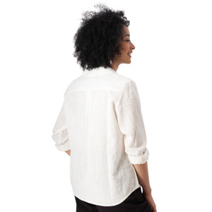 Laken Popover Top White back