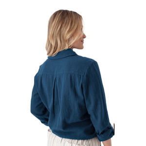 Laken Popover Top Gibralter Sea Blue back