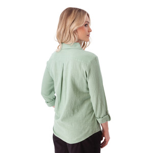 Laken Popover Top Granite Green back