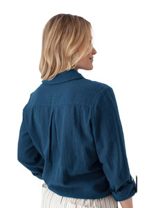 Laken Popover Top Gibralter Sea Blue back