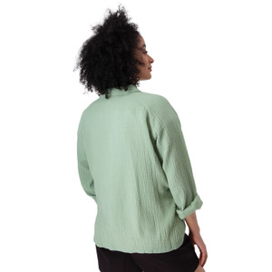Kelford Full Button Raglan Long Sleeve Granite Green back