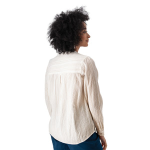 Beachcomber Patterned Long Sleeve Popover Stone Gray back