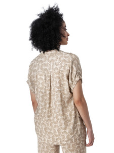 Sorrento Printed Dolman Top Sand back
