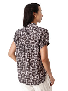 Sorrento Printed Dolman Top Black back