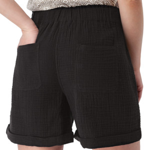 Kelford Organic Cotton Gauze Short Black back pocket detail