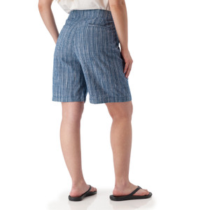 Leni Striped High Rise Bermuda Short Gibraltar Sea Blue back