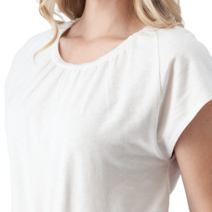 Isla Raglan Sleeve Top White front detail
