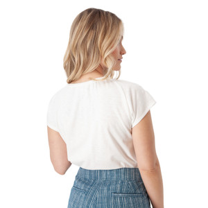 Isla Raglan Sleeve Top White back