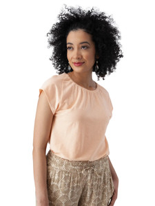 Isla Raglan Sleeve Top Pale Peach alt 1