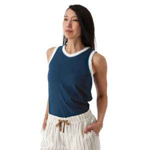 Solana Crochet Trim Tank Gibraltar Sea Blue alt 1