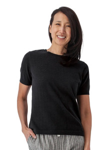 Lottie Pointelle Sweater Top Black