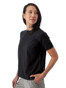 Lottie Pointelle Sweater Top Black alt 1