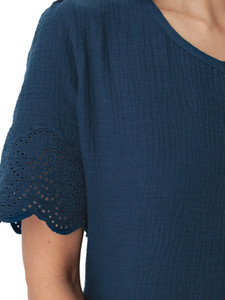 Airy Sweetheart Dress Gibraltar Sea Blue front detail