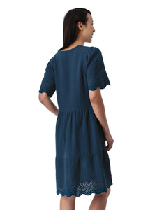 Airy Sweetheart Dress Gibraltar Sea Blue back