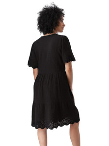 Airy Sweetheart Dress Black back